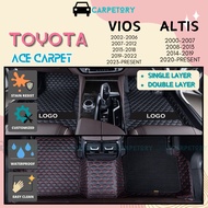 TOYOTA Vios Corolla Altis E210 XP150 XP40 XP90 DUGONG Car Carpet Carmat Interior Alas Kaki Kereta Bl