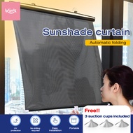Window Roller Blinds sunshade curtains Retractable Car Window Sunshade Tingkap Kereta Roller Blinds