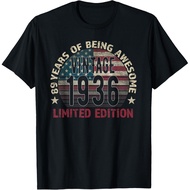 Men's cotton T-shirt 89th Birthday men Vintage born 1936 turning 89 Year Old T-Shirt
