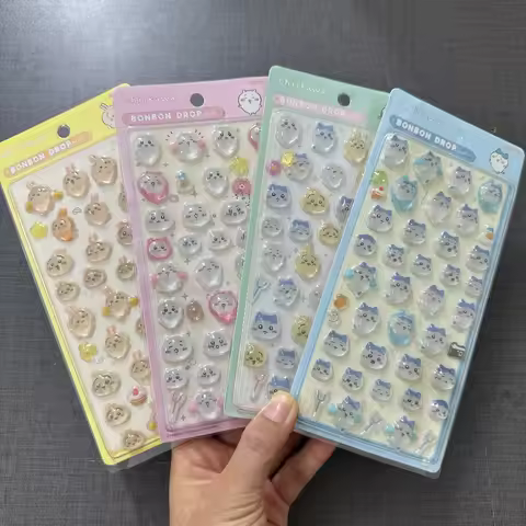 Cartoon 3D Relief Stickers Cartoon Crystal Stickers DIY Laptop Phone Case Decorative Sticker Drop Se