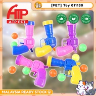 ATP PET 🐾 Mainan Haiwan Cat Toy Plush Ball Launcher Fur Ball Shooter Interactive Toy Gun Cats Self-P