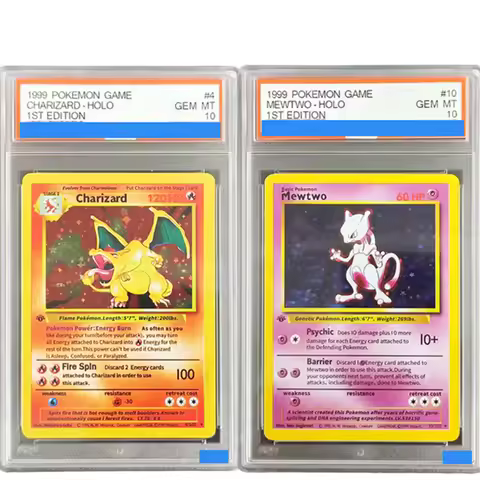 DIY POKEMON Card 1999 GAME 1ST EDITION CHARIZARD MEWTWO GYARADOS BLASTOISE HOLO Grade 10 Collection 