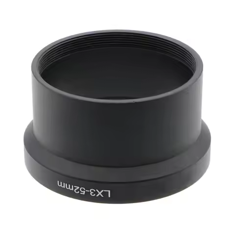 52 MM Metal Lens Adapter Tube Zoom Lens For Panasonic LX3 LX-3 Camera Black