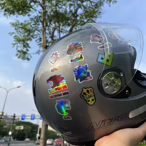 4x4cm Holographic Titan CSGO Stickers Waterproof Laser Decals, Personalized Phone Laptop Decor Stick