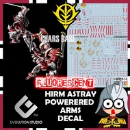 EVO DECAL HIRM ASTRAY RED FRAME POWERED ARMS DECAL FLUORESCENT DECAL