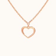 Open Heart Necklace - Heart Shaped Necklace - Love Necklace LOULOUROSE
