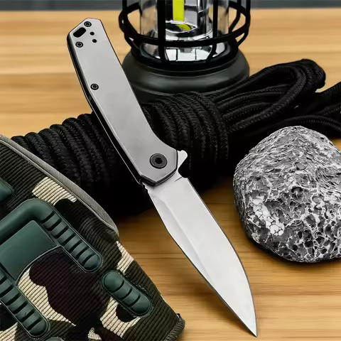 High-Quality KS 1405 Outdoor Folding Knife 8Cr13MoV Blade 420 Steel Handle Jungle Exploration Campin
