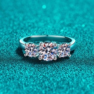 X-207 925 Sterling Silver Women's Diamond Ring, 2 Carat Moissanite (Including Certificate)