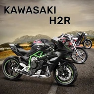 Motorcycle Model 1:18 Kawasaki H2 R Diecast Alloy Toy Black Ninja H2R Motorbike