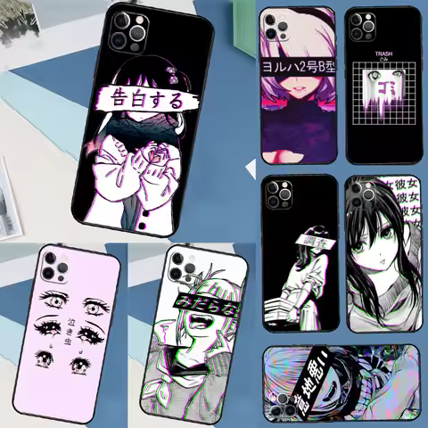 Sad Japanese Anime Aesthetic Case For OnePlus 13R 13s 12R 13 12 11 10 10T 8T Nord CE 2 3 4 Lite N10 