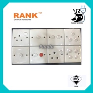 RANK A3 Series Switch 1Gang 2Gang 3Gang 4Gang 5Gang Switch Socket 13A/15A Switch Socket Bell Switch 