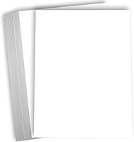 Hamilco Bright White Cardstock Scrapbook Paper Vellum 67lb cover 8.5" x 11" Card Stock 50 Pack