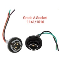 Grade A 1141 / 1016 SIGNAL BULB SOCKET 1 LEG 2 LEG WITH COVER 12V Brake Light Bulb Socket Wire Harne