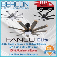 (CLIMATE VOUCHER) Beacon LED Fanco E-Lite Ceiling Fan - 48, 52, 60, 72 & 96 Inch - FULL ALUMINIUM / 