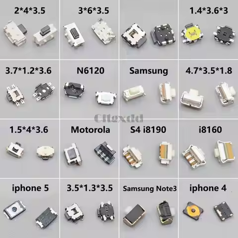 10PCS 2*4*3.5 3*6*3.5 Tactile Tact Push Button Micro Switch For Samsung S2 S3 S4 Note3 I8190 I8160 N