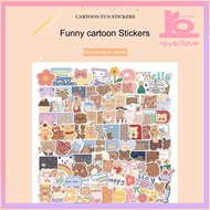 Cod102pcs Waterproof Cartoon Bear Graffiti Stickers For Bicycle Suitcase Decoration DIY Stationary -