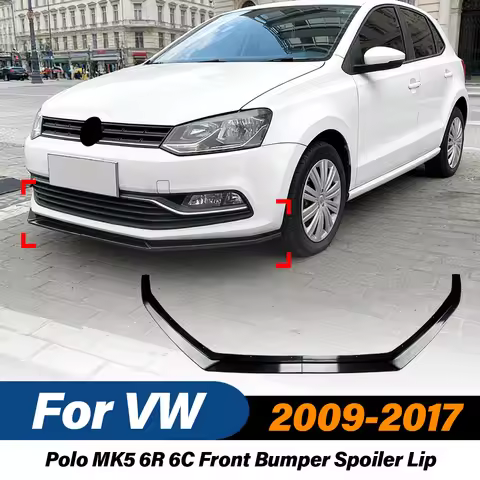 For Volkswagen VW Polo MK5 6R 6C 2009 2010 2011 2012 2013 2014 2015 2016 2017 Front Bumper Spoiler G