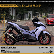 AR03 CUTTING STRIPING AEROX NEW STRIPING VARIASI AEROX 155 NEW STRIPING AEROX SILVER HITAM STIKER BO