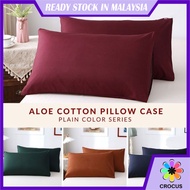 CROCUS_ Cotton Sarung Bantal Cadar Pillow Case Sarung Bantal Cotton Ready Stock Malaysia Murah 48x74