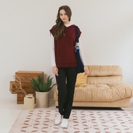 [CUMAR] Straightforward Elastic Slim-Fit Trousers Black Card