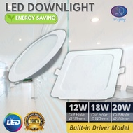 [2 Years Warranty] 4'' 12W 6'' 18W 20W LED DOWNLIGHT ROUND SQUARE CUT HOLE CEILING LIGHT PENDANT LIG