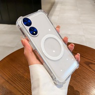 case for honor x7b Latest anti drop magnetic suction function transparent phone case shockproof phon