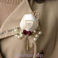 Wedding Party Groom Bride Boutonniere Buttonhole Ceremony Prom  Corsage Flower Brooch Guest Bridesma