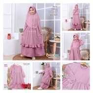 GAMIS ESHA BY CUTETRIK TERBARU SET SETELAN BAJU GAMIS BRUKAT PINK MEWAH  MUSLIM ANAK BAYI REMAJA PER