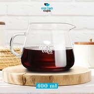 Coffee Pot Coffee Server V60 Drip Pour Borosilicate Glass 400ml/Coffee Server V60 400ml - Heat And Cold Resistant BARISTA Coffee MAKER/V60 Cloud Coffee Server Glass Tea Coffee Pot/V60 Kettle - 400ml/ Coffee V60 Dripper Japanese Coffee