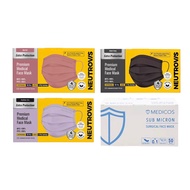 [100% ORIGINAL] NEUTROVIS PREMIUM 4PLY MEDICAL FACE MASK EARLOOP 50S/BOX/ MEDICOS Ultra Soft Sub Micron Surgical Face