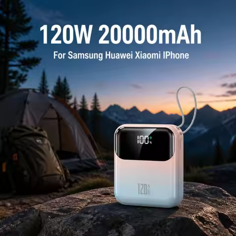 120W 20000mAh Power Bank For Samsung Huawei Xiaomi IPhone Powerbank China CCC Certification power ba
