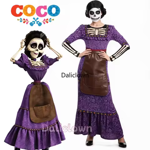 Movie Anime CoCo Mama Imelda Dress Women Cosplay Costume Adult Day of the Dead Halloween Carnival Pa