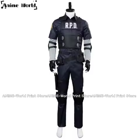 《Custom Size》Game Remake Re Leon Scott Kennedy Outfit Cosplay Costumes;2'd,5.h;
