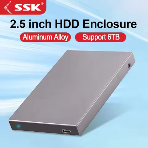 SSK 2.5 Inch External Hard Case Type-C To SATA Aluminum External Storage Box HDD Adapter SATA HDD SS