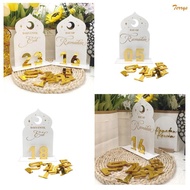 TER Eid Mubarak Calendar Ramadan Countdown Calendar with 30 Days Countdown for Home
