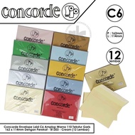 Concorde Envelope Laid C6 Color Envelope 110 Striped Texture 162 x 114mm With Adhesive (12 Sheets) C