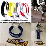 GANTUNGAN 5 INCH Color RACING Exhaust Clamps 11CM Thick Hanger BRACKET BRACKET