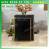 Menu display board 50x70cm wooden frame wall hanging