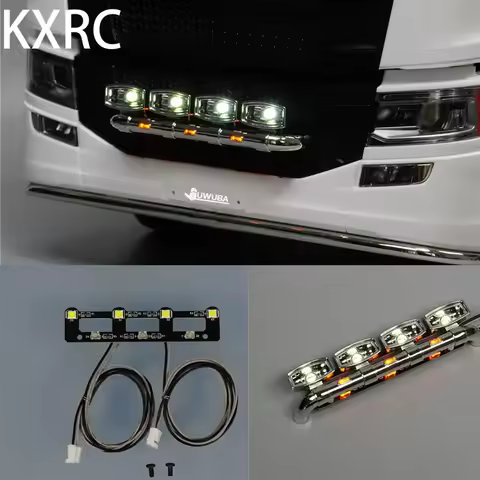 KXRC LED Front Face Spotlight PCB Lamp 7V for 1/14 Tamiya RC Truck Trailer Scania 770S 6X4 56368 Car