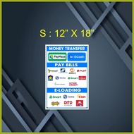 ┬ ✨ ❧ PAYBILLS, PAYMAYA, GCASH, E-LOADING TARPAULIN SIGNAGE