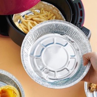 10 pieces air fryer aluminum foil tray tin foil tray household oil-absorbing paper oven baking tray food oil-proof barbecue tray