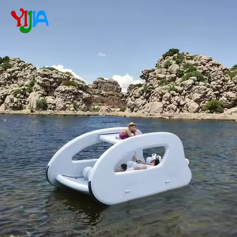 Commerical Portable 4.5m Large Inflatable Electric Boat & Water Seams Catamarans House Boat for Ocea