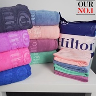 Tuala Mikro Fiber Hilton 2 Saiz Lembut, Menyerap Cepat, Tahan Lama TUALA MANDI BATH TOWEL HOTEL DAN 