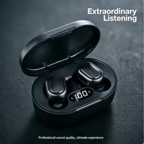 TWS E7S Wireless Earbuds Bluetooth 5.0 Stereo Sport Headphones with Microphone Charging Box for Smar