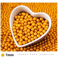20gr mutiara emas 2mm 4mm 7mm 10mm | pearl gold | sprinkle edibble - 7mm 30gram