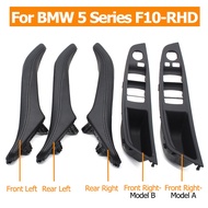 4PCS Kit Right Hand Driver Cars RHD Interior Leather Door Pull Handle Assembly Set For BMW 5 Series 