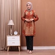 Tunik Batik Atasan Kerja Wanita Full TRIKOT Terbaru 2023