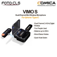 (Ready Stock) COMICA VIMO S 2.4G Dual Channel Mini Wireless Microphone  Lightning / Type-C