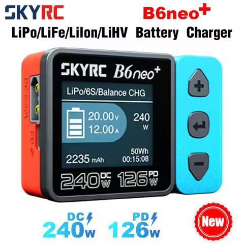 SkyRC B6neo B6neo+ Smart Charger Multilanguage LiPo Battery Balance Charger SK-100198 SK-100211 Comp