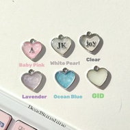 STAINLESS STEEL ANTI-Rust Initial Love Charm Necklace | Custom Resin Initial Necklace